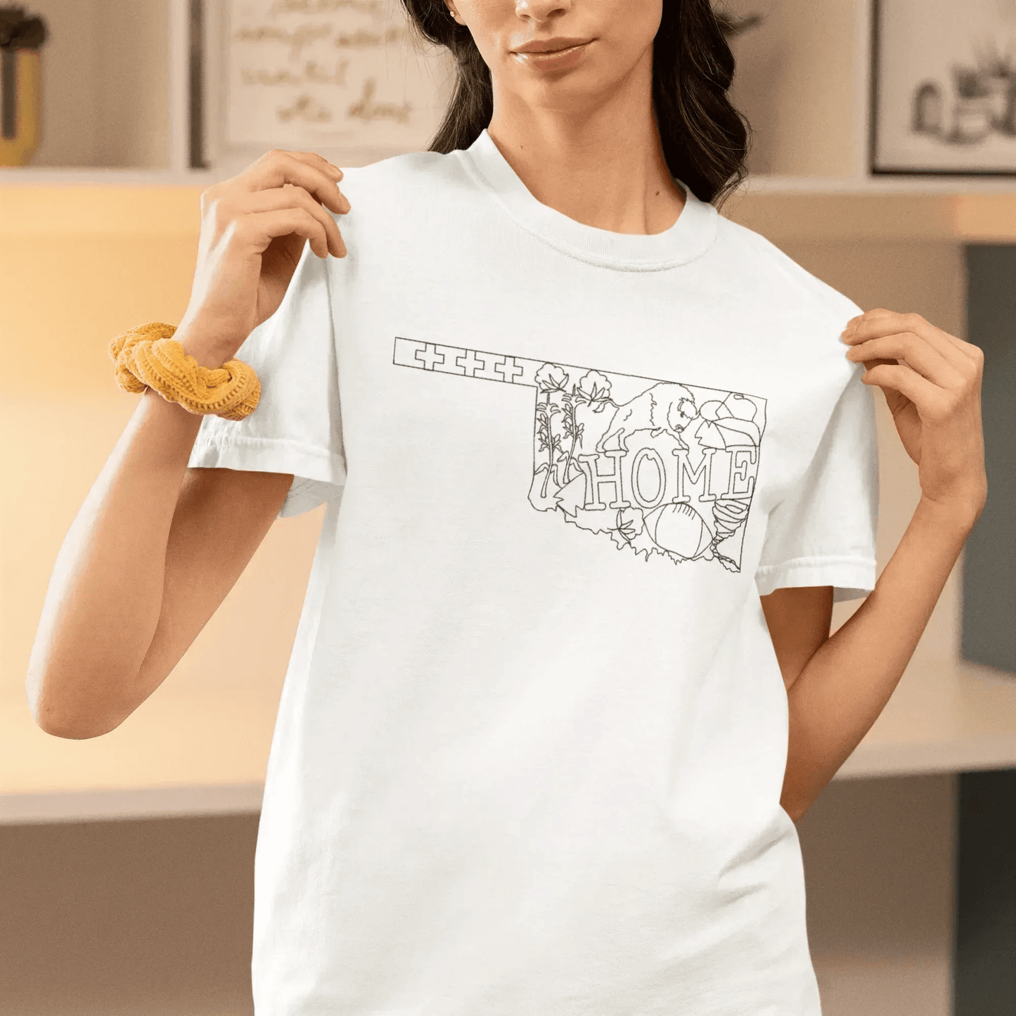 Home State Linework Embroidered Shirt | QUICK SHIP