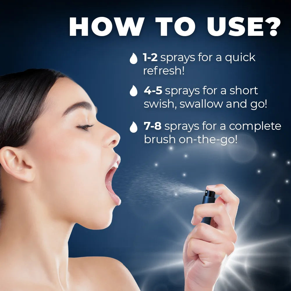 Coral Mouth Spray, Bamboo Mint Floss, and Bamboo Toothbrushes Bundle