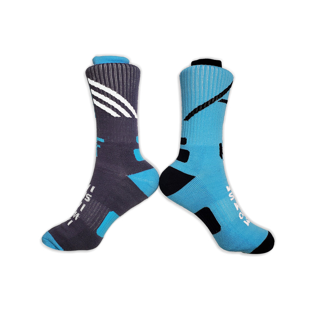 I Am Who I AM (YHWH) Says I Am - Gray Knit Crew Socks