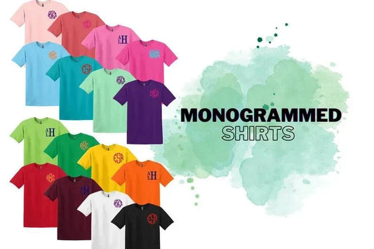 *MYSTERY* Embroidered Monogram Tee | QUICK SHIP