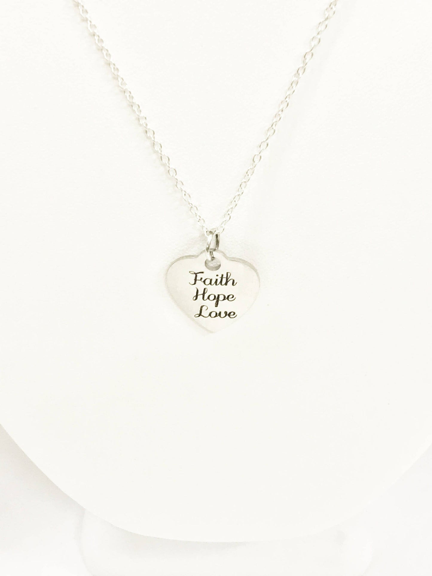Christian Necklace, Faith Hope Love Necklace, Christian Gifts, Christian Jewelry, 1 Cor 13 Necklace, Christian Valentine Gift, Daughter Gift