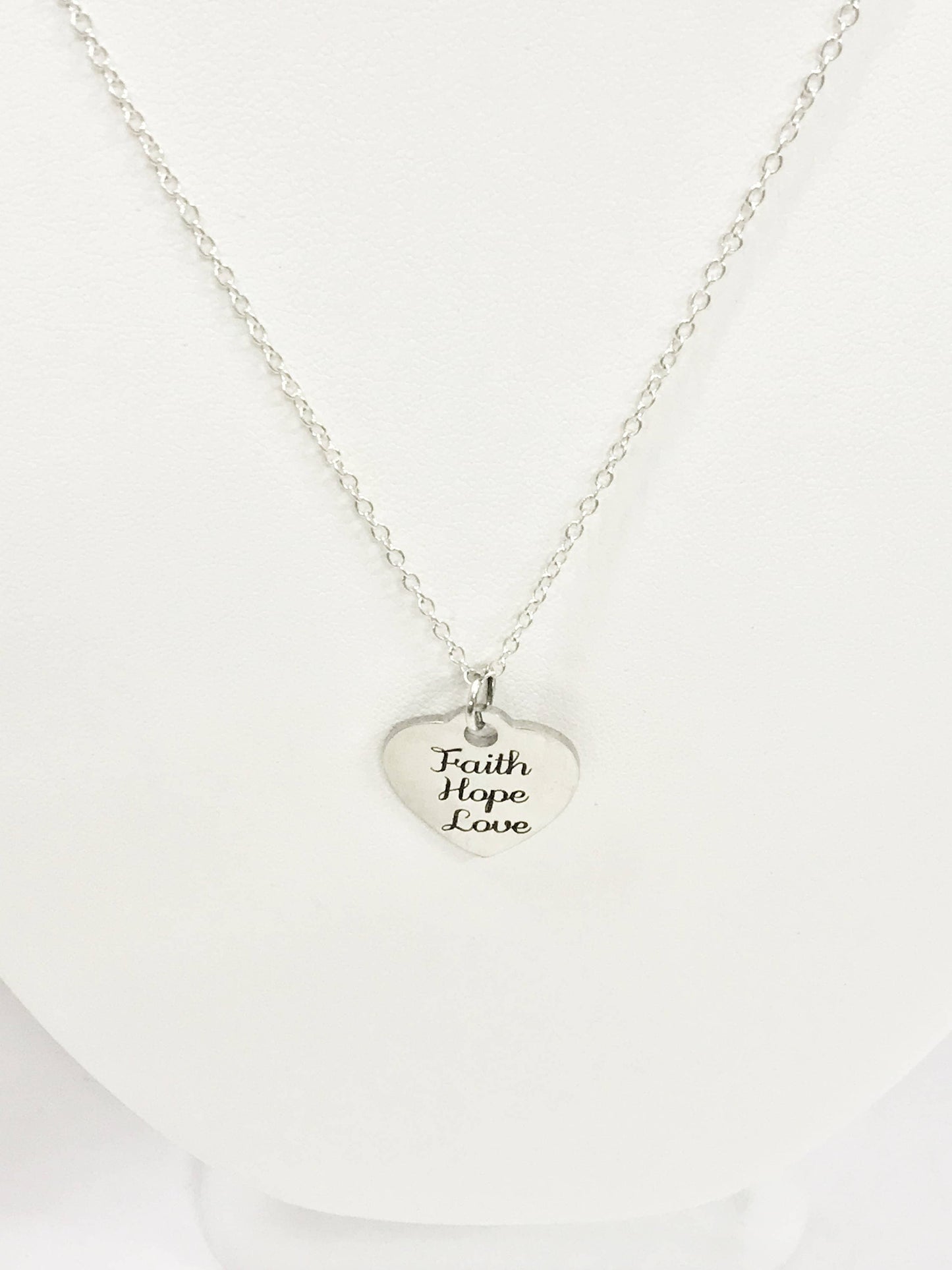 Christian Necklace, Faith Hope Love Necklace, Christian Gifts, Christian Jewelry, 1 Cor 13 Necklace, Christian Valentine Gift, Daughter Gift