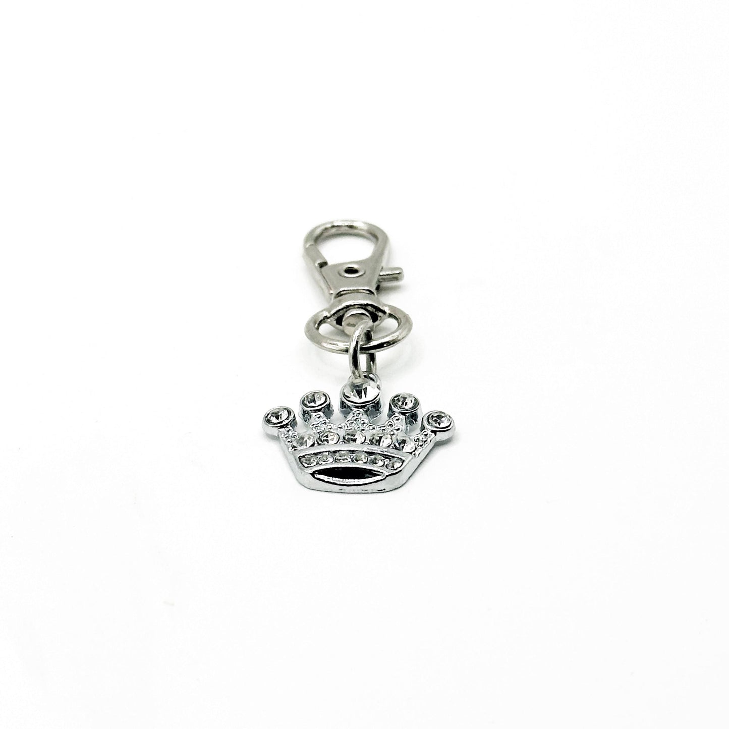 Rhinestone Crown Charm Clip On