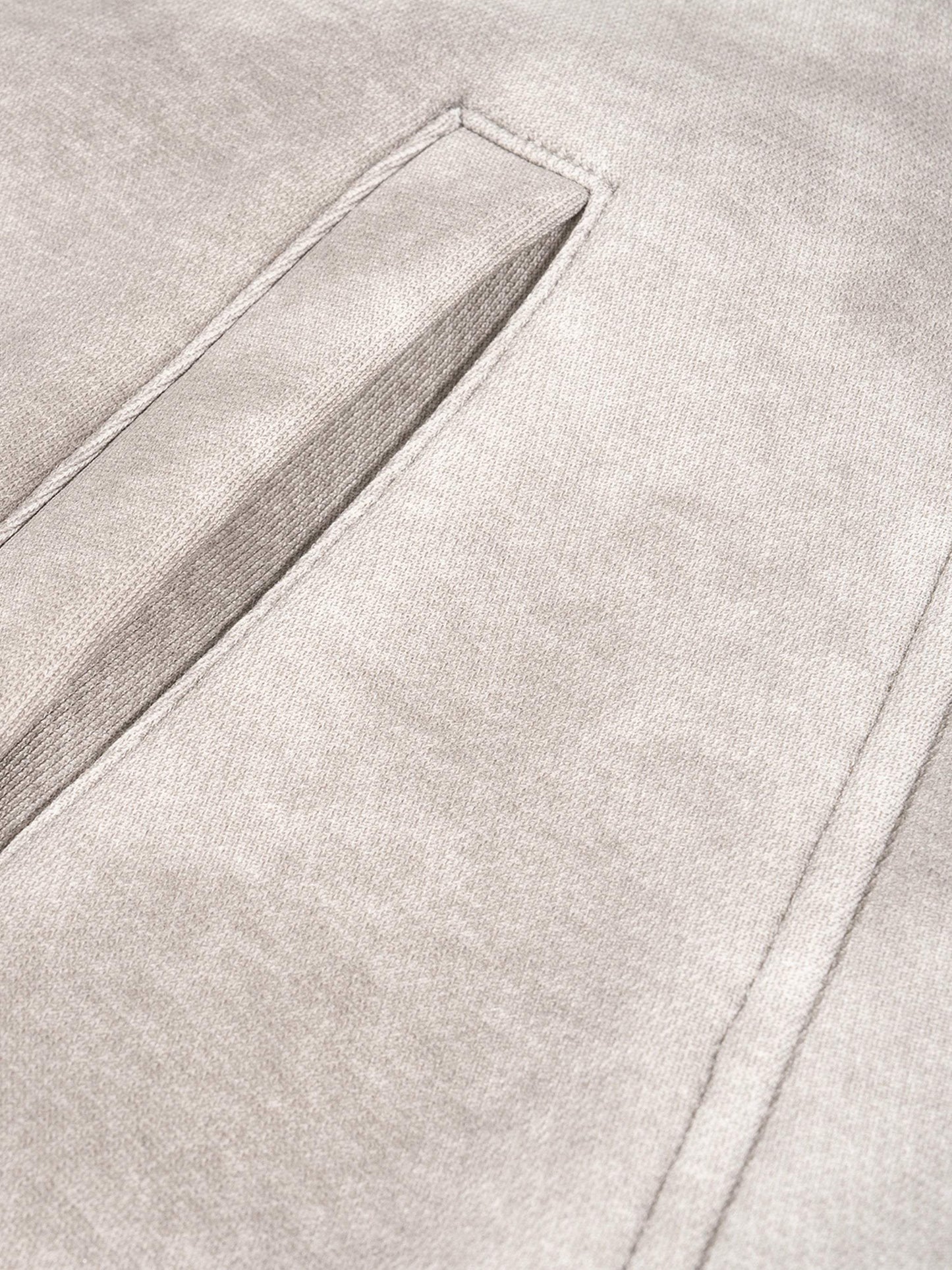 Dirty Washed Boxy Zip-up Fleece Hoodie