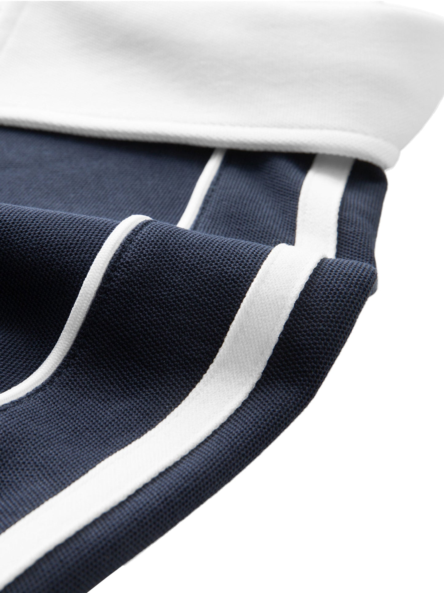 Fearless Apparel Line Contrast Collar Short-Sleeve Polo Shirt