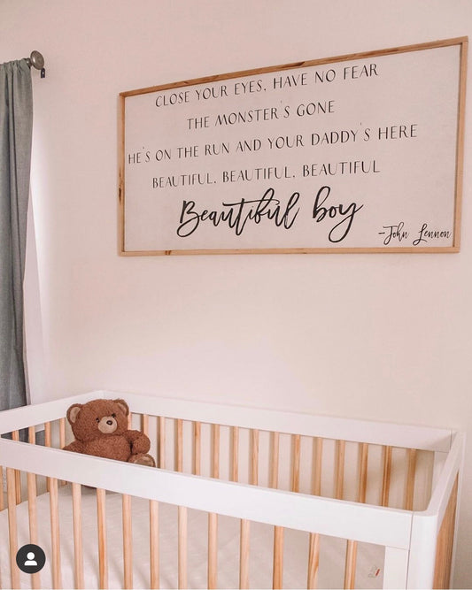 Close your eyes have no fear nursery wall decor wood sign