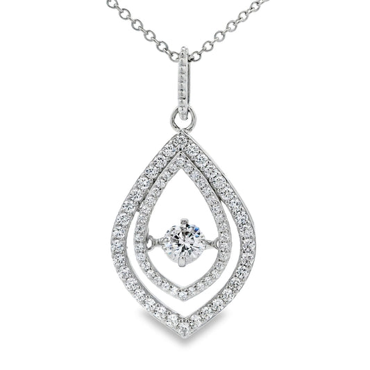 Cubic Zirconia Fashion Pendants Sterling Silver