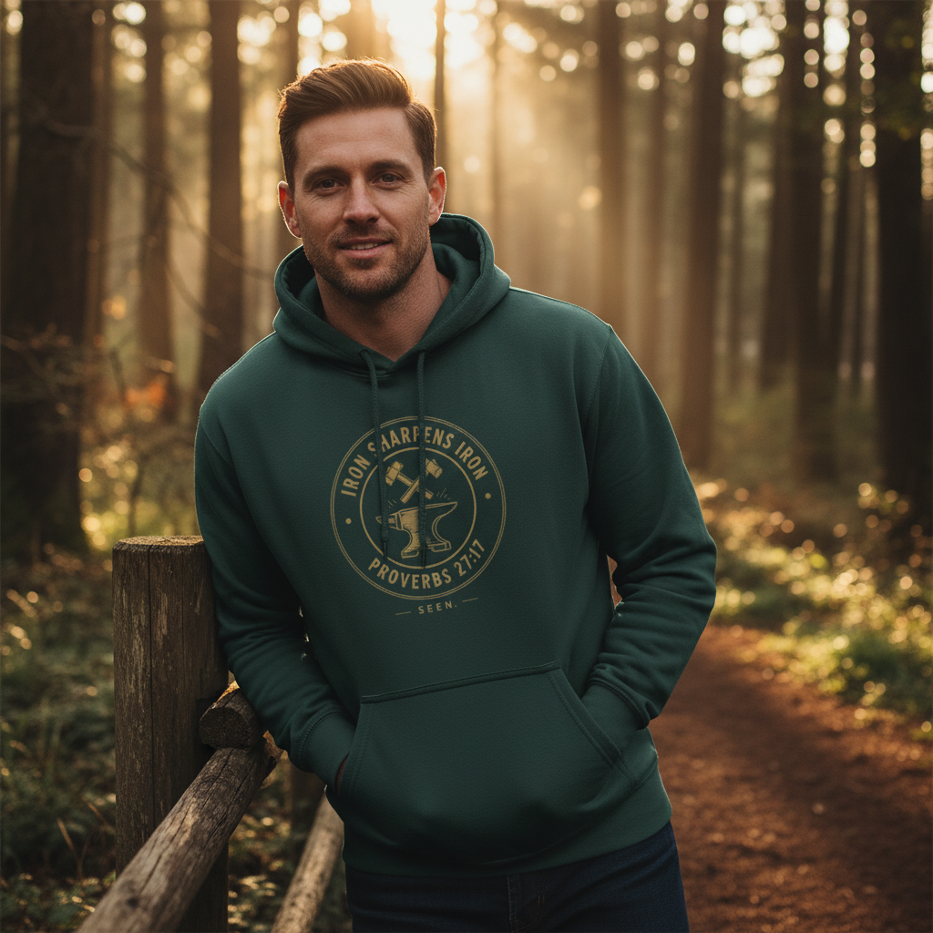 Iron Sharpens Iron Hoodie — SEEN. Brotherhood | Wear Your Worship