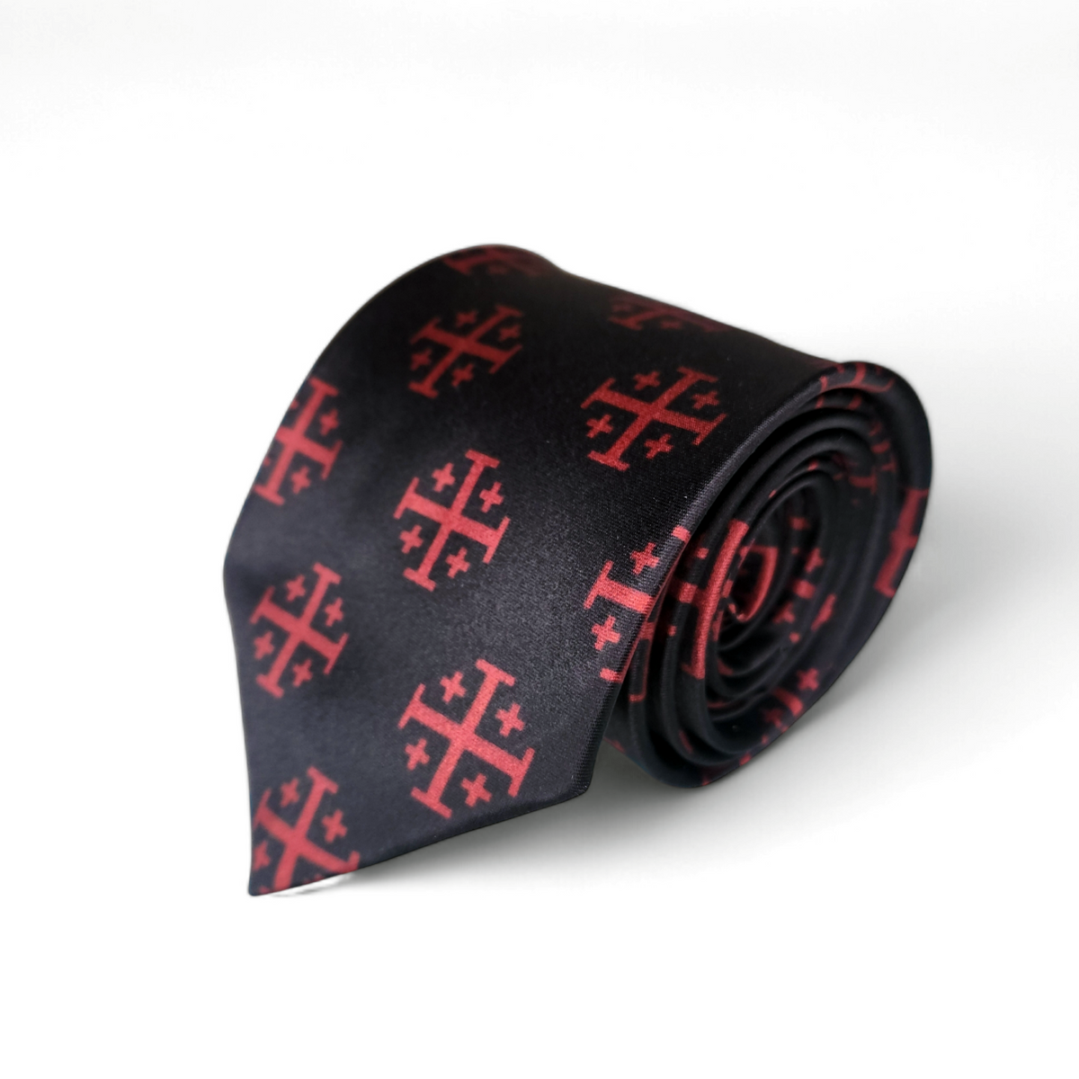 Red Jerusalem Cross Necktie