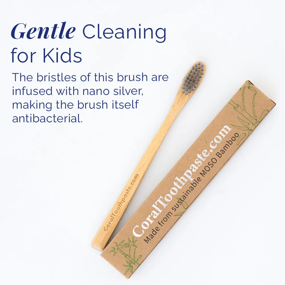 Nano Silver Kids Bamboo Toothbrush