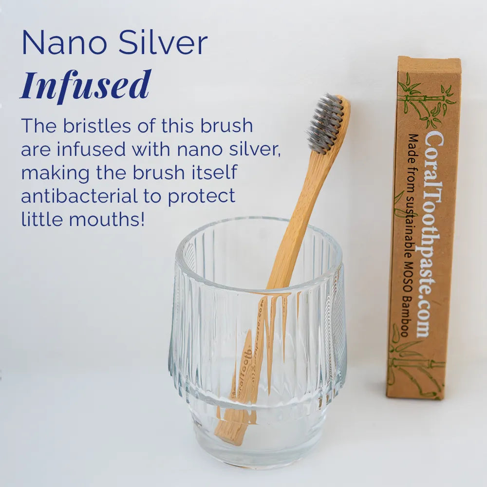 Nano Silver Kids Bamboo Toothbrush