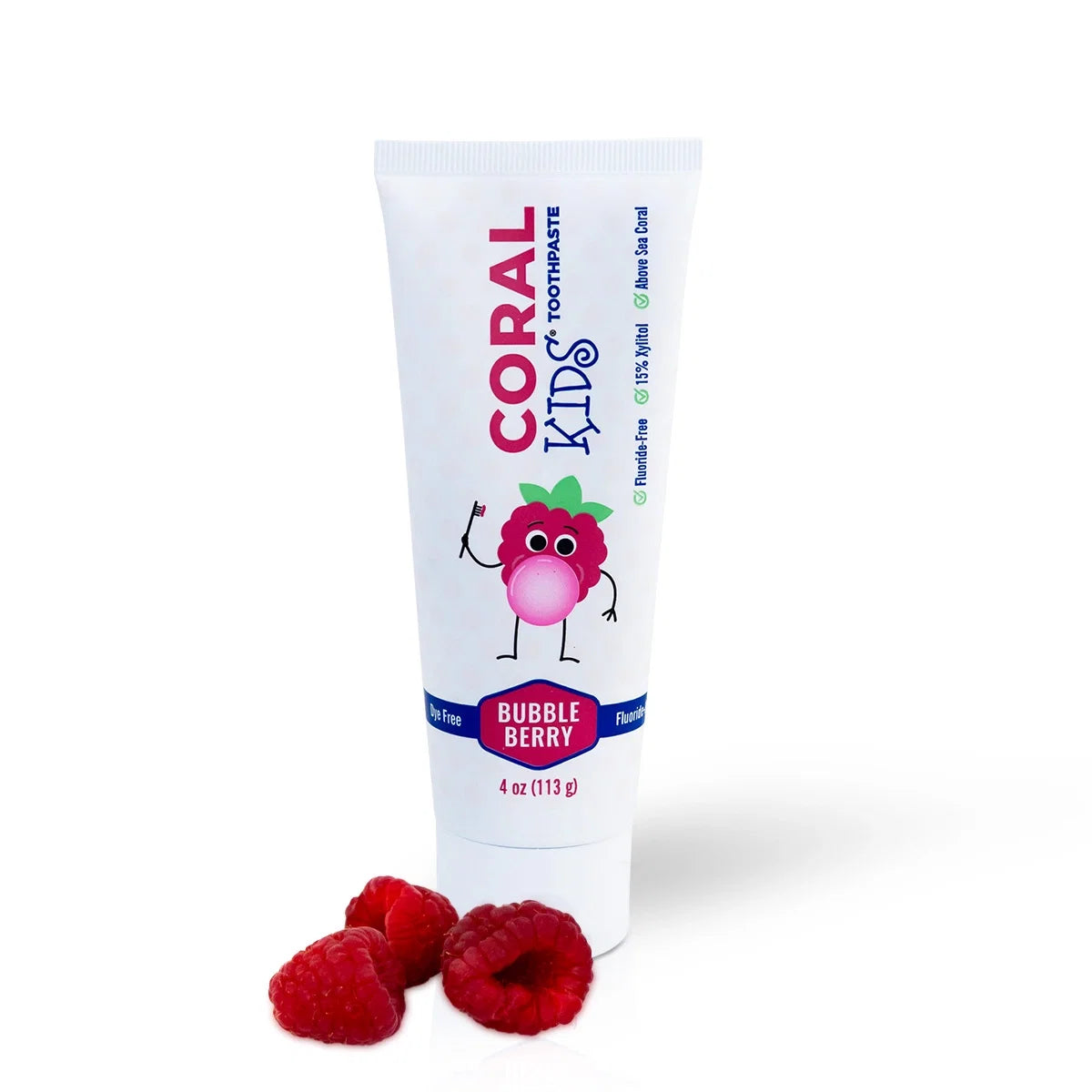 Fluoride Free Kids Whitening Bubble Berry Toothpaste with Xylitol