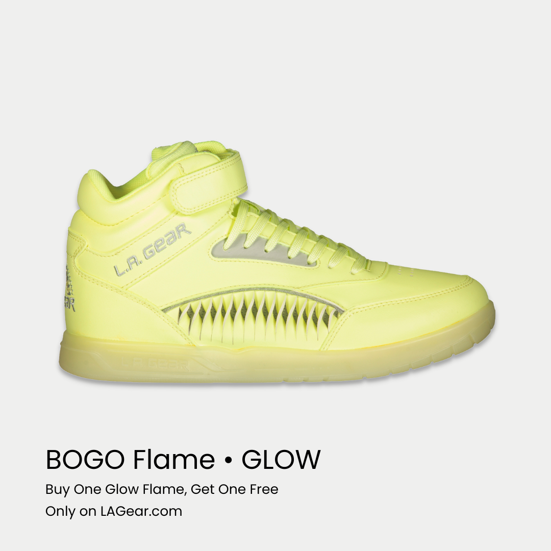 LA Gear Women’s Flame Hightop | Neon Yellow Glow