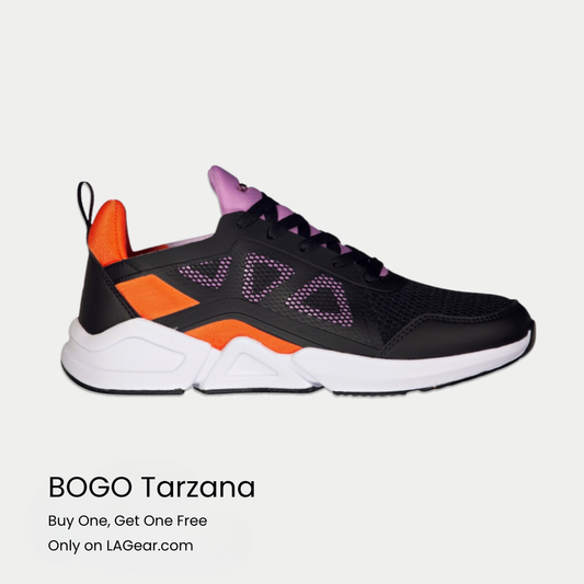 LA Gear Women’s Tarzana Lowtop | Black x Orange