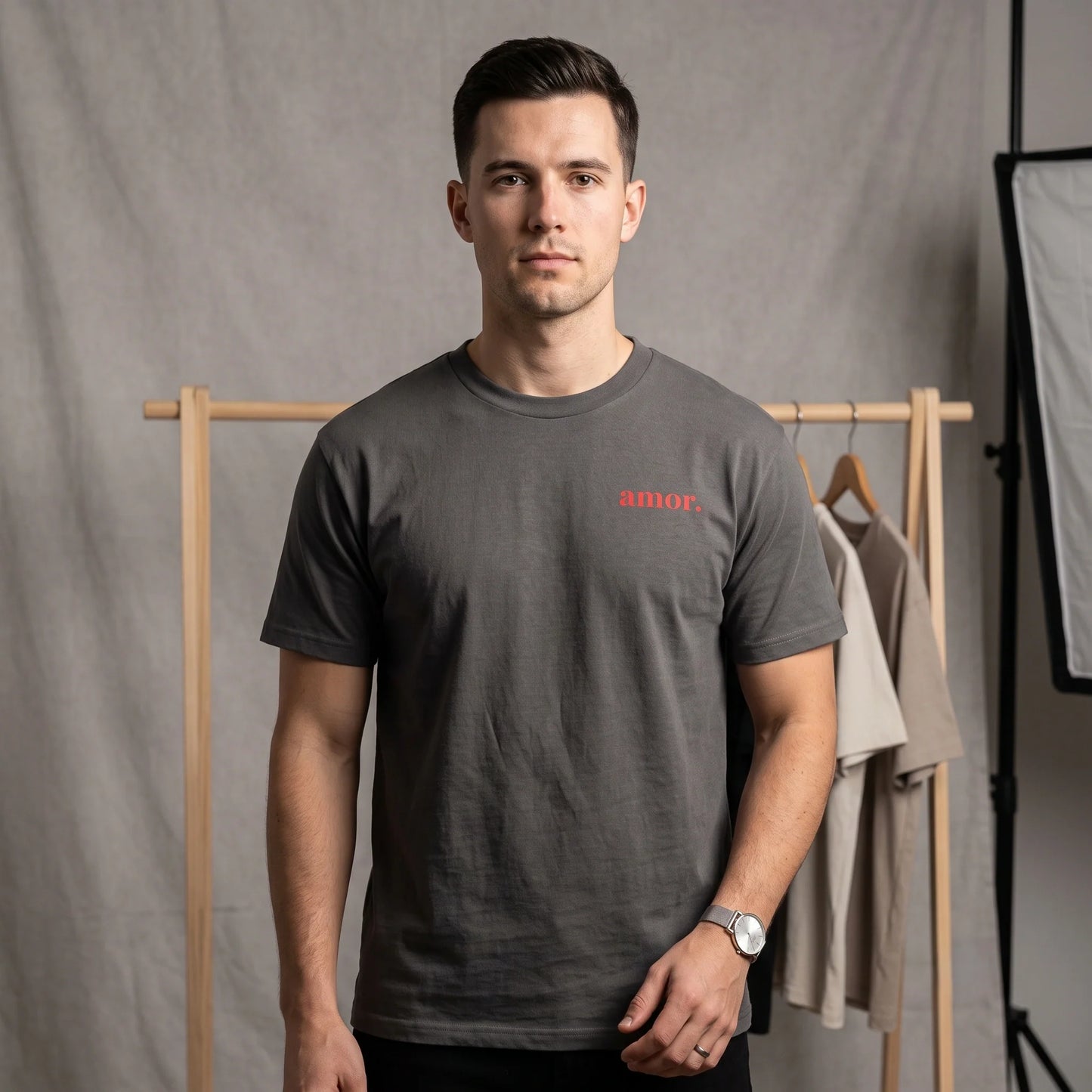 Mas Amor Por Favor Heavyweight Garment-Dyed Graphic Tee