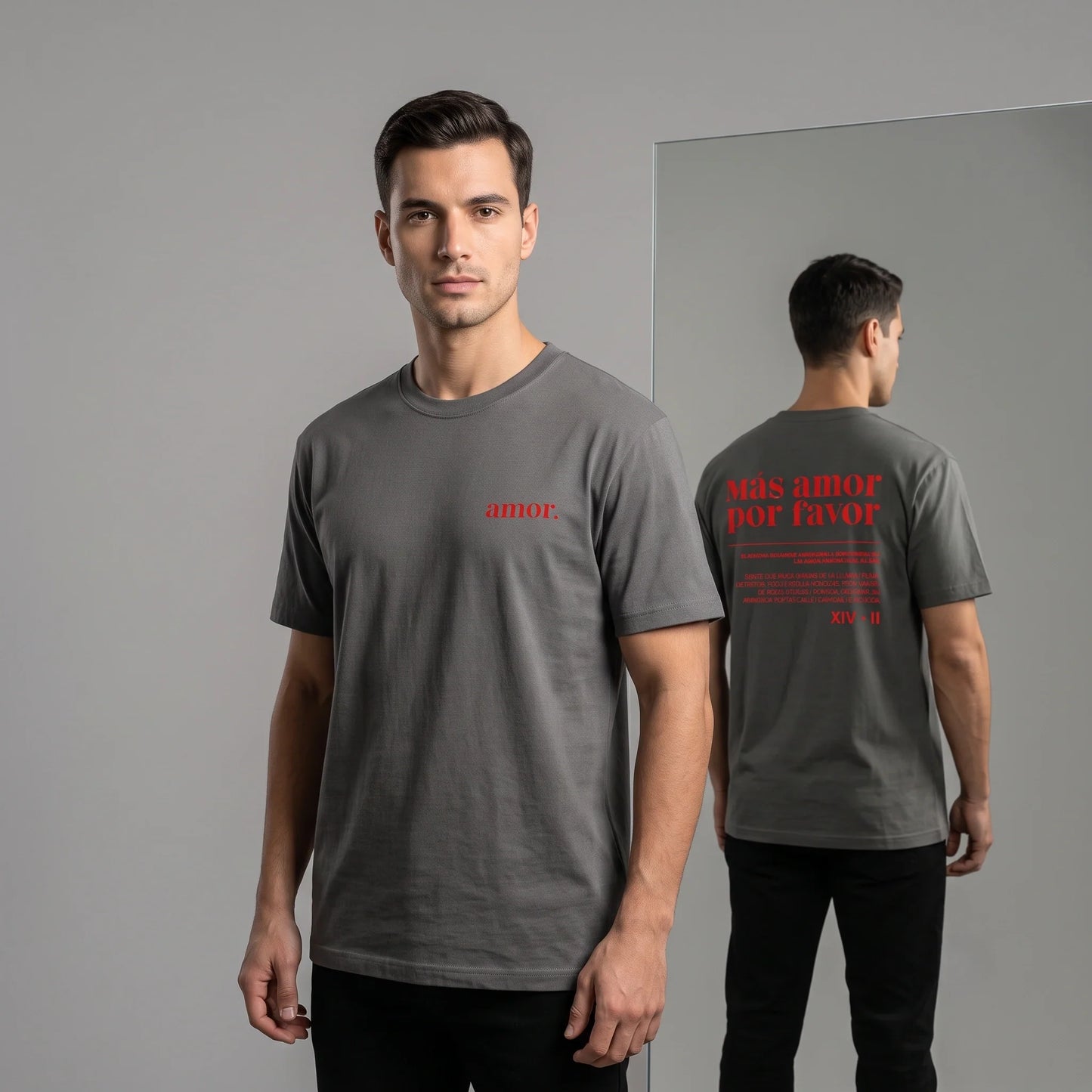 Mas Amor Por Favor Heavyweight Garment-Dyed Graphic Tee
