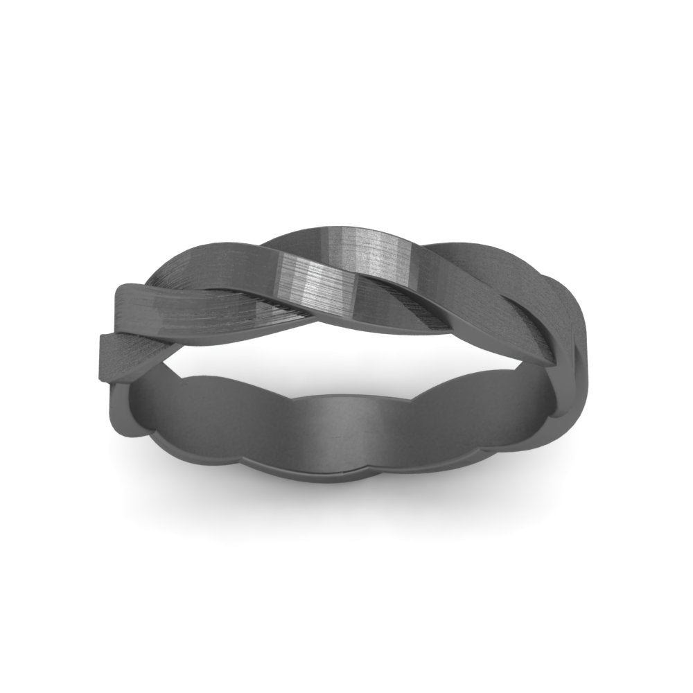 Matte Finish Twisted Wedding Band