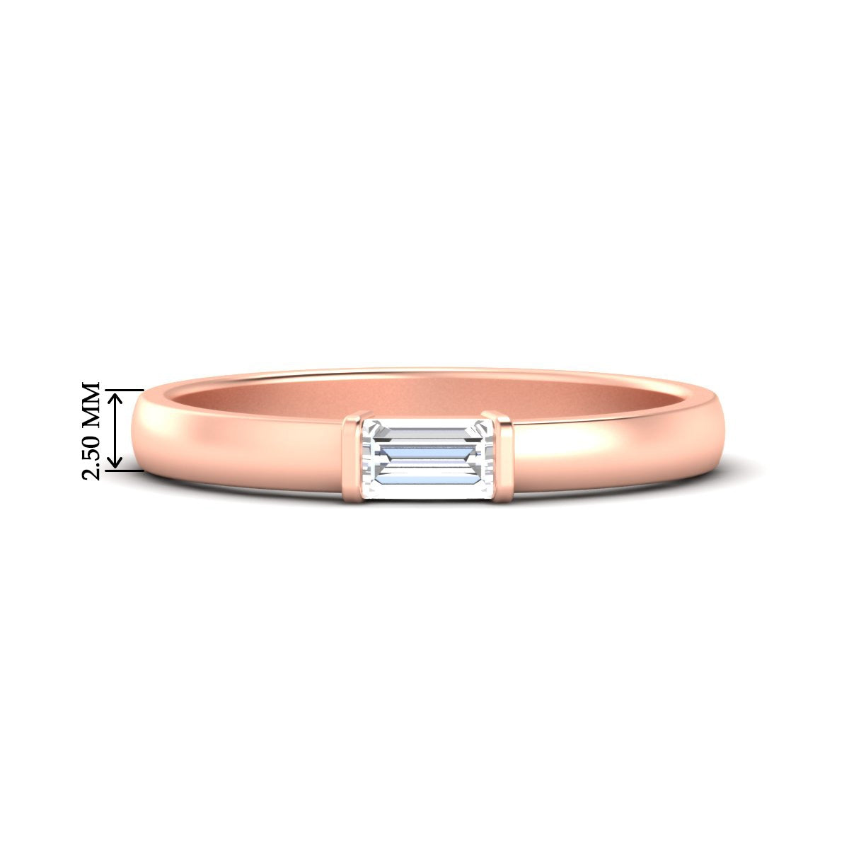 Mens Baguette Diamond Engagement Ring