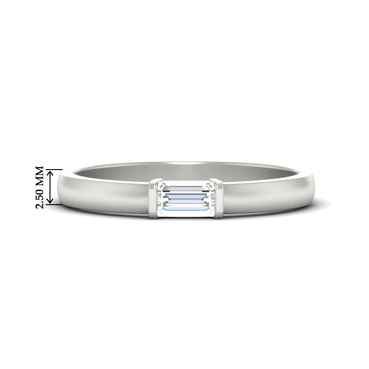 Mens Baguette Diamond Engagement Ring