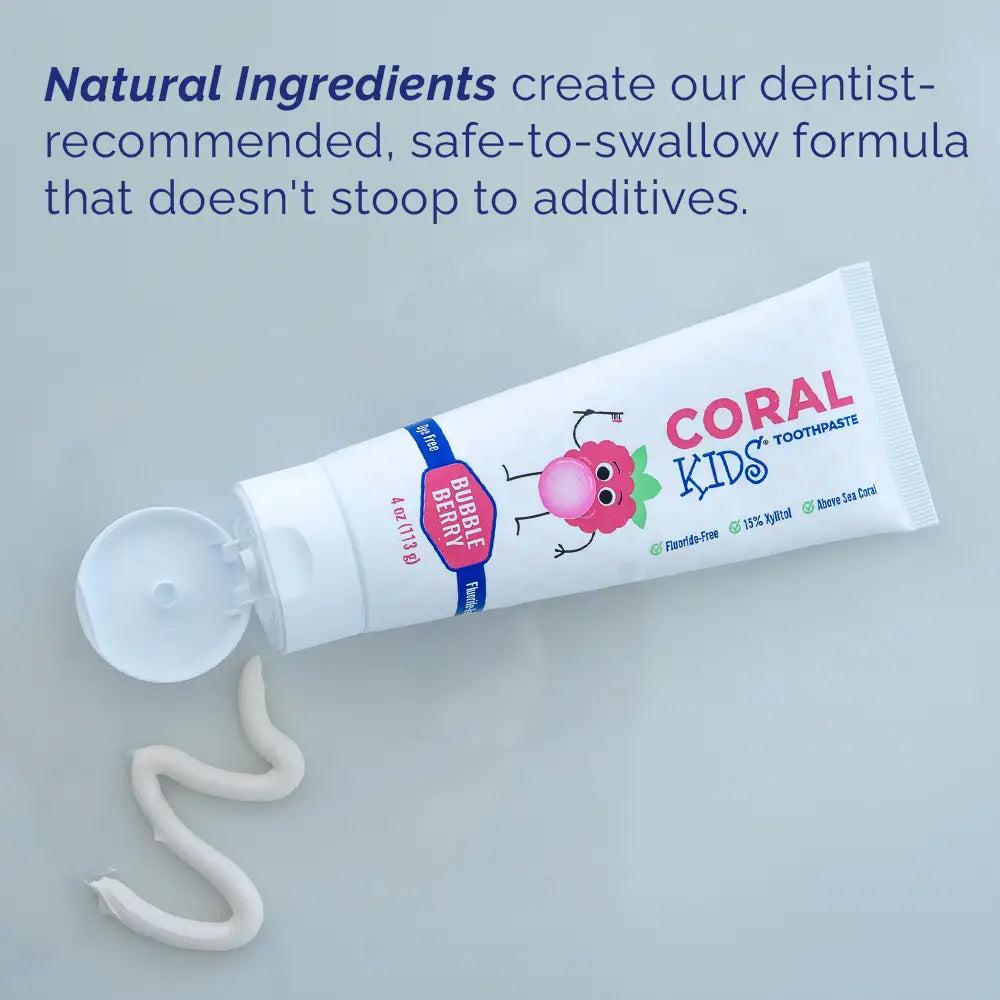 Fluoride Free Kids Whitening Bubble Berry Toothpaste with Xylitol