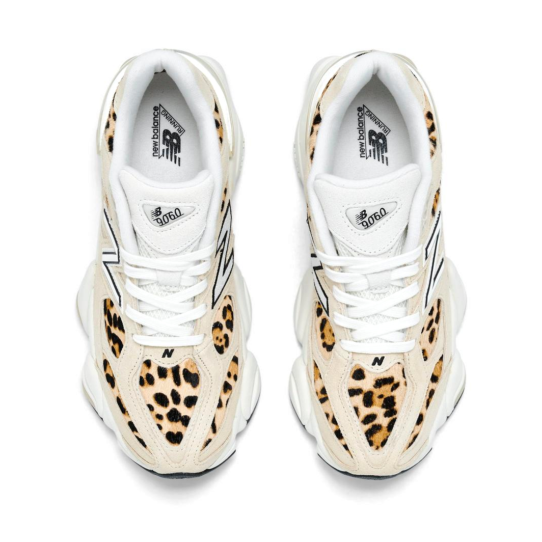 New Balance 9060 Tan Leopard Print White (Women's)
