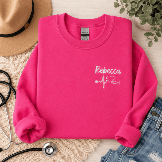 Custom Embroidered Nurse Name Shirt | Personalized Nurse Gift | QUICK SHIP
