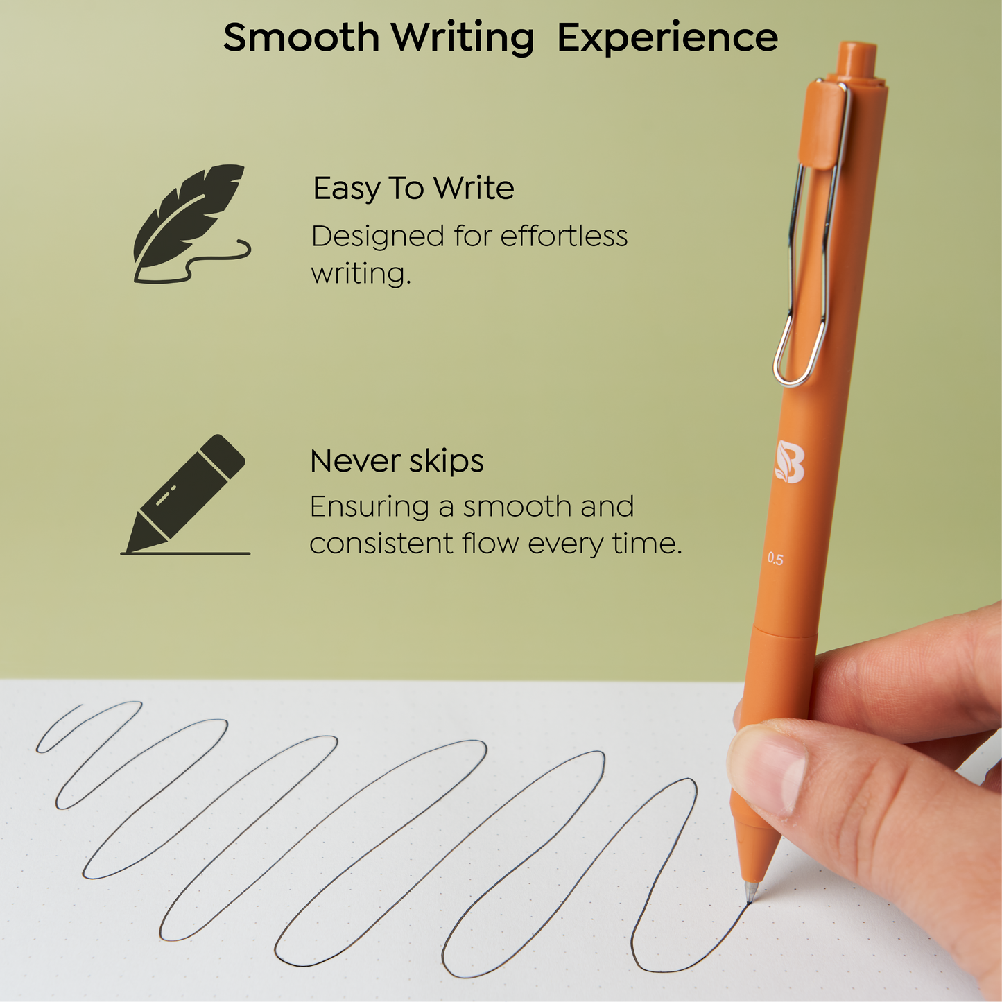 Black Ink Gel Pens - Terracotta Edition