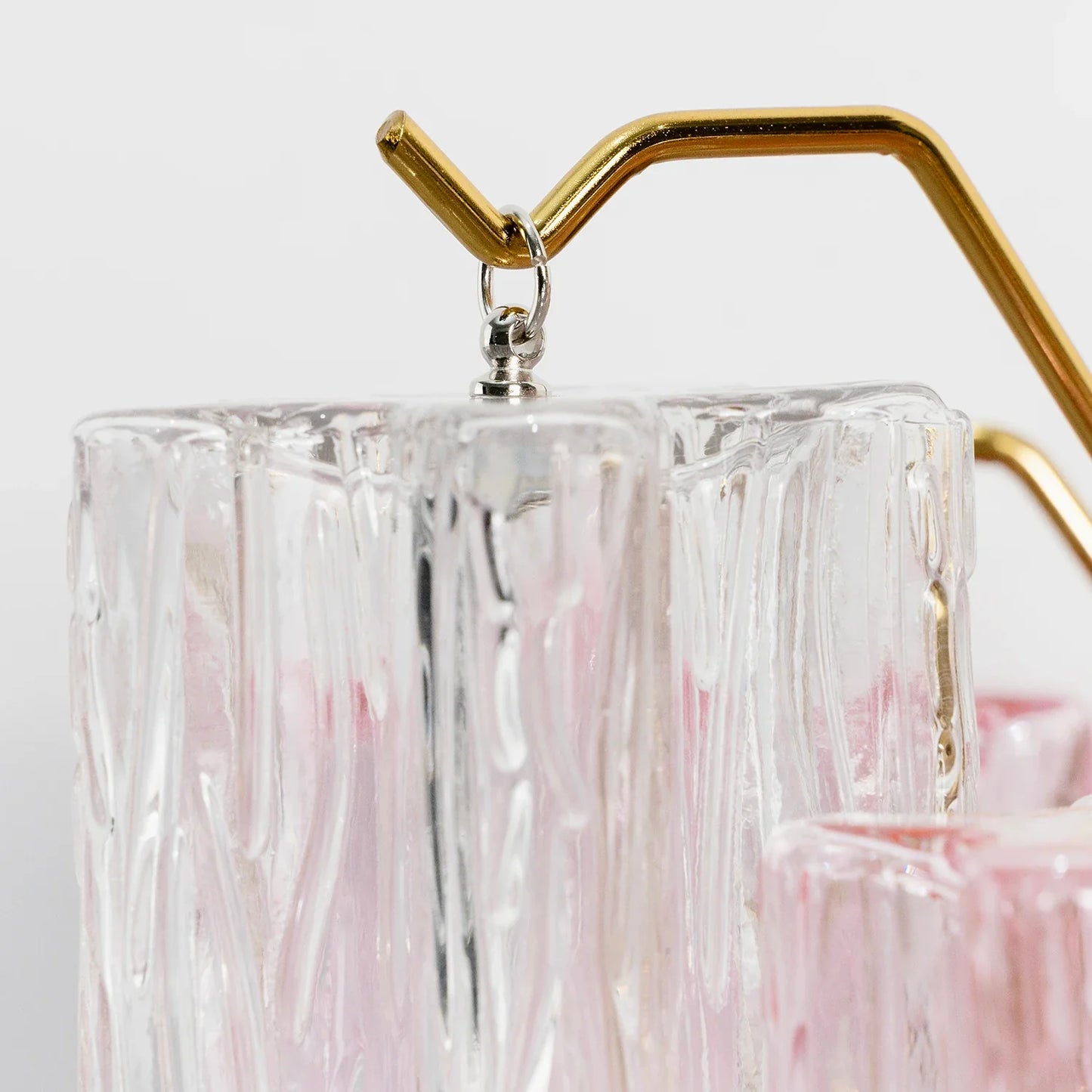Pink Ice Star-Shaped Glass Tube Wall Light