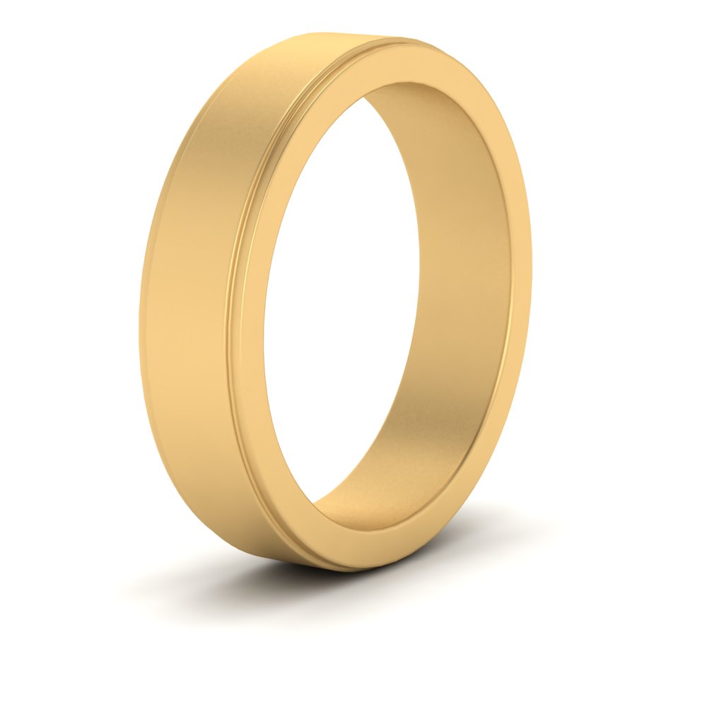Simple Flat Wedding Band 4MM