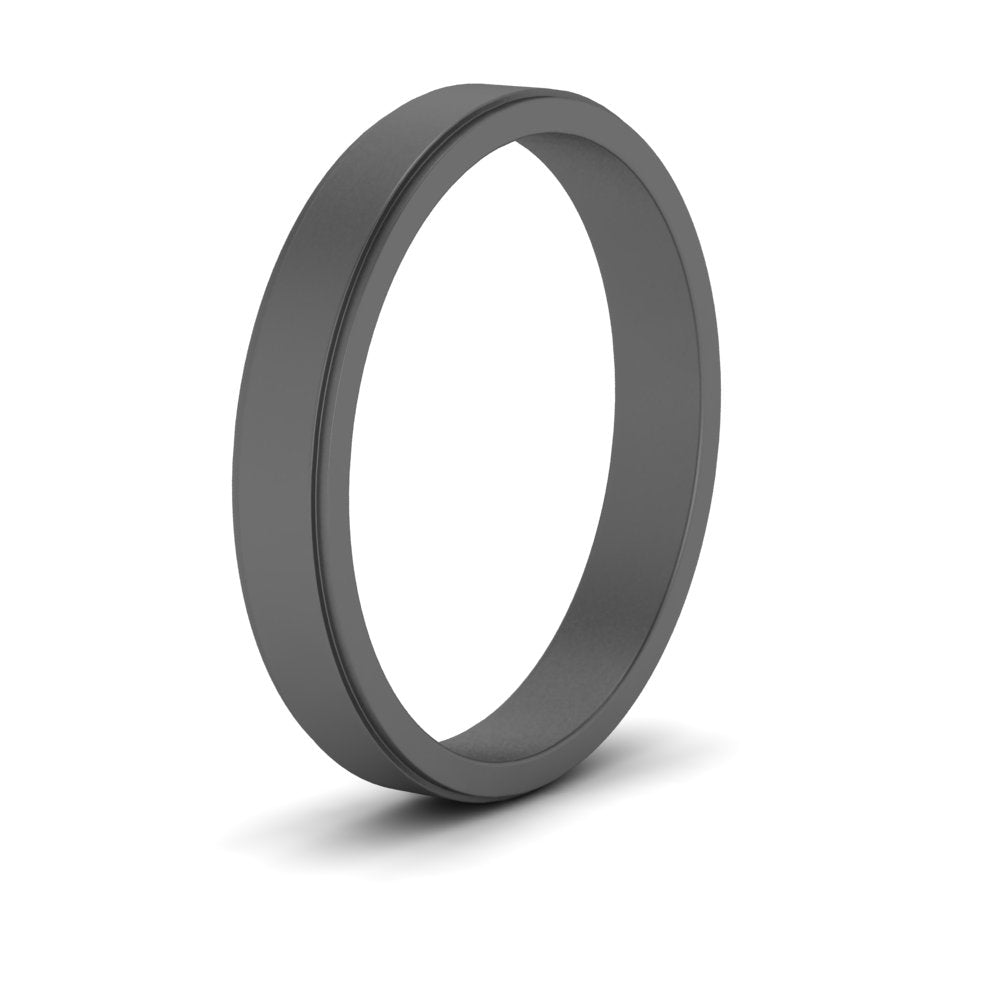 Simple Flat Wedding Band 4MM