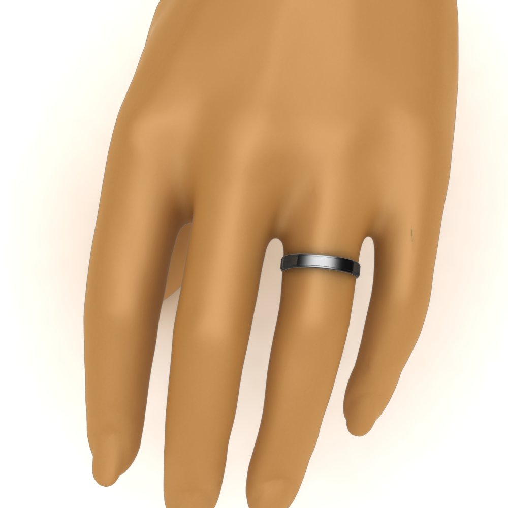 Simple Flat Wedding Band 4MM