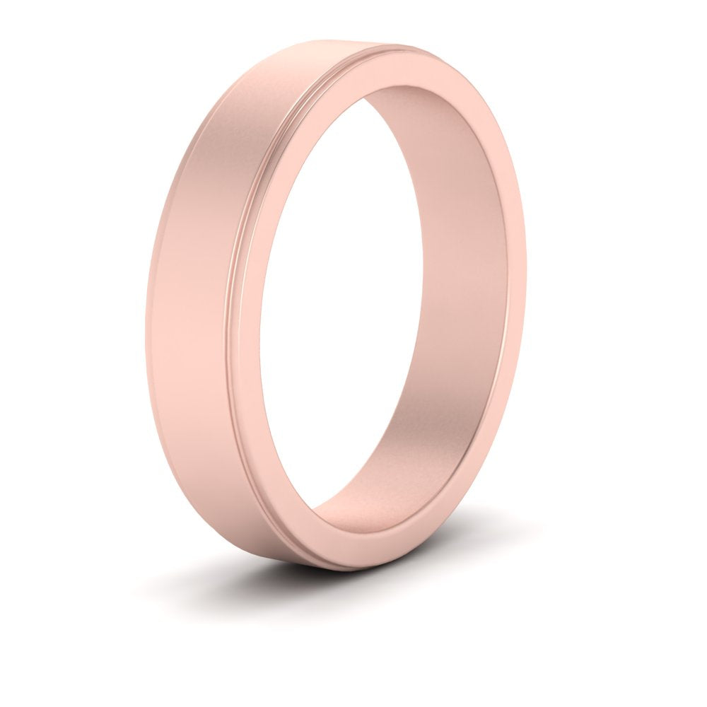Simple Flat Wedding Band 4MM