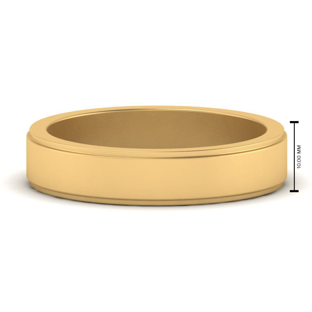 Simple Flat Wedding Band 4MM