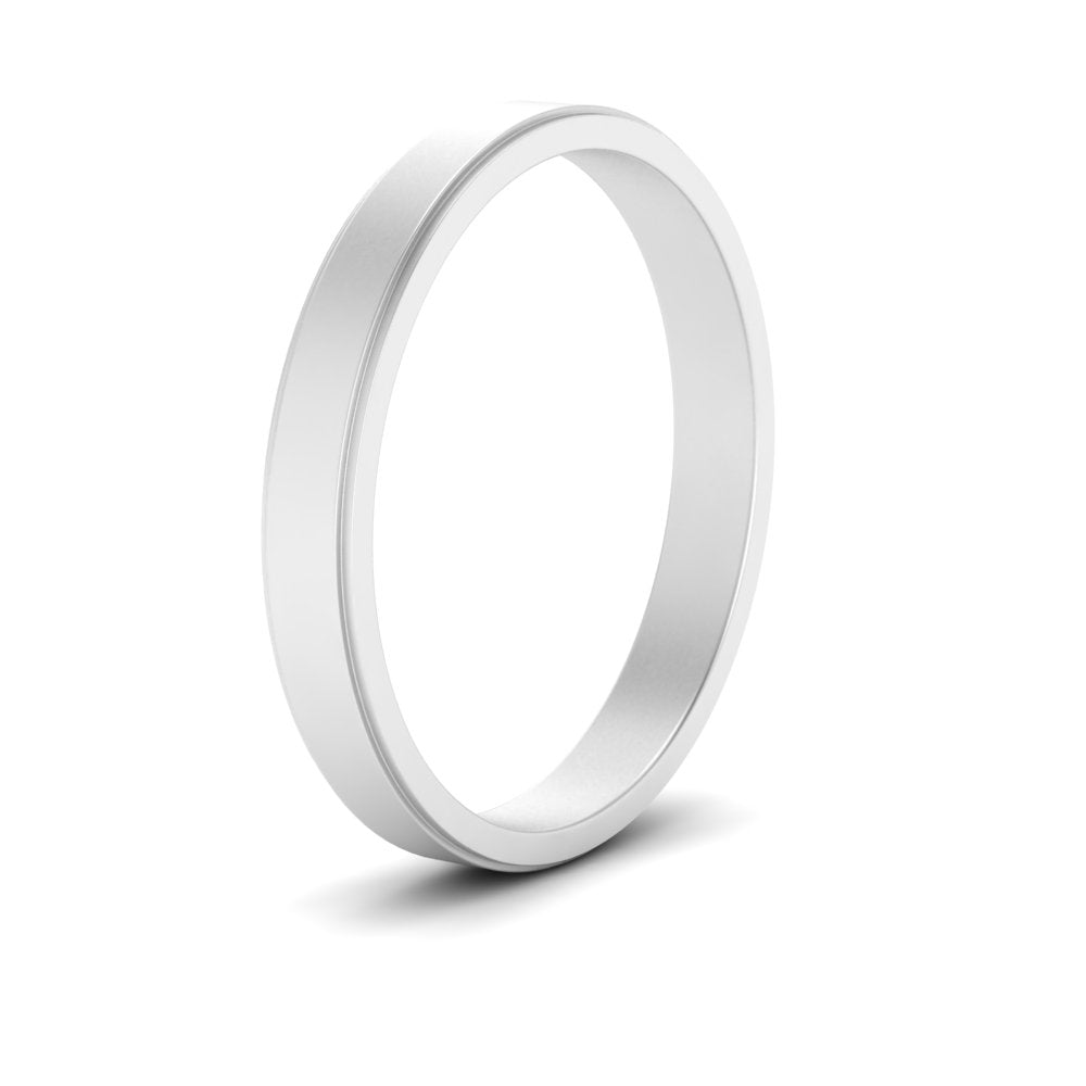 Simple Flat Wedding Band 4MM