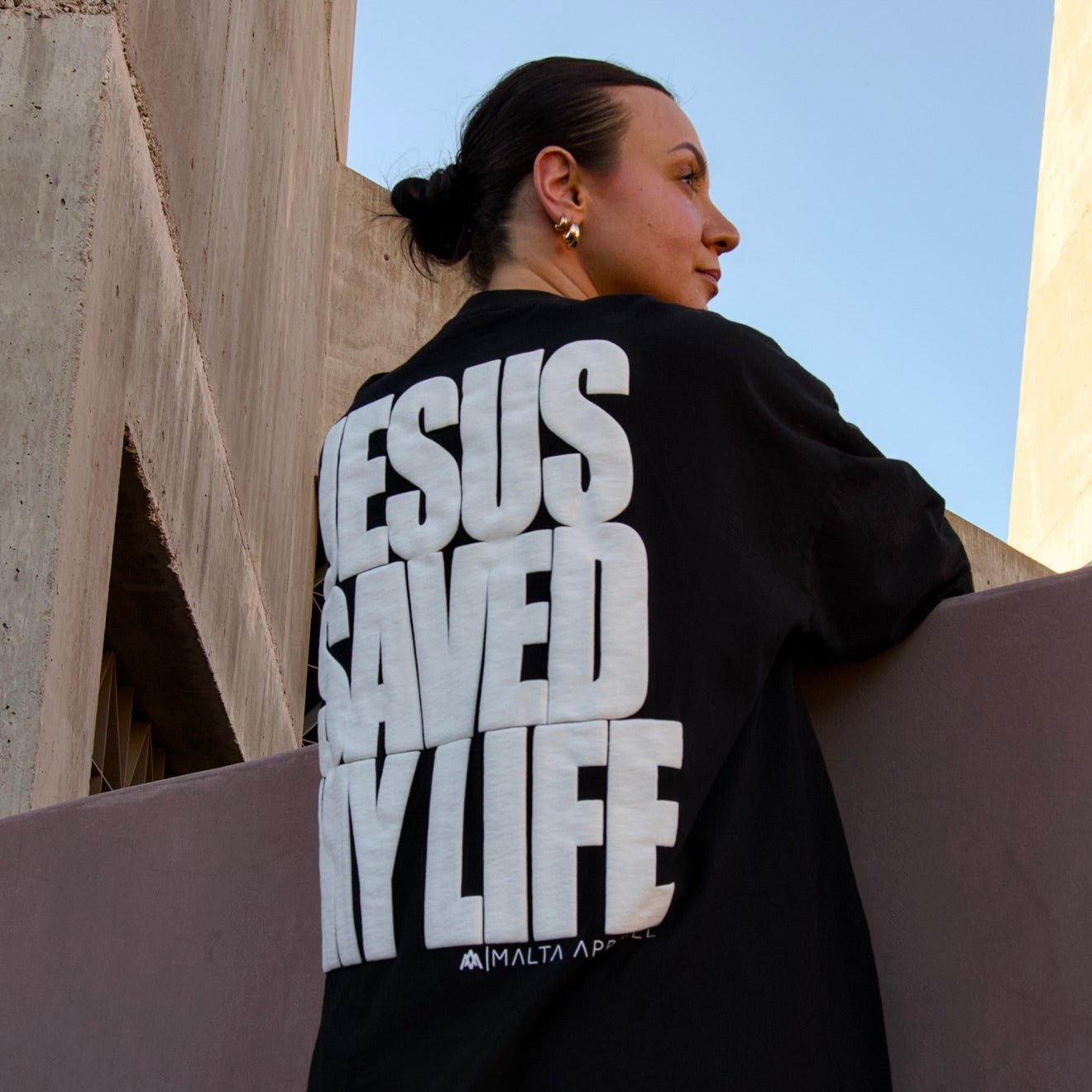 [PRE-ORDER - SHIPS MARCH 13TH] Jesus Saved My Life PUFF PRINT - Black