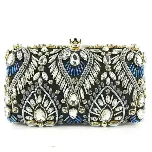 Diamond Rhinestone Clutch - Luxury Evening Minaudière | Femstylo