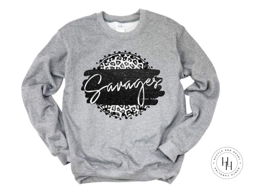 Savages Black and White Graphic Tee