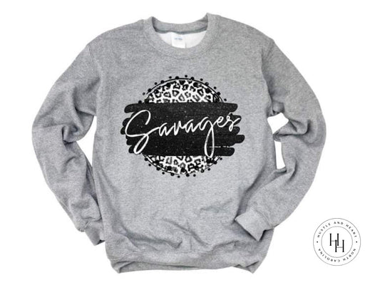 Savages Black and White Graphic Tee