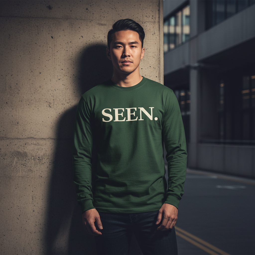 SEEN. Long Sleeve Tee – Minimalist Premium Inspirational Identity Apparel
