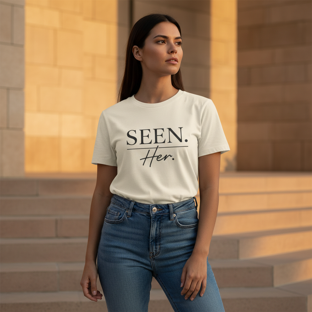 SEEN. Her. Short Sleeve Tee — Black Design