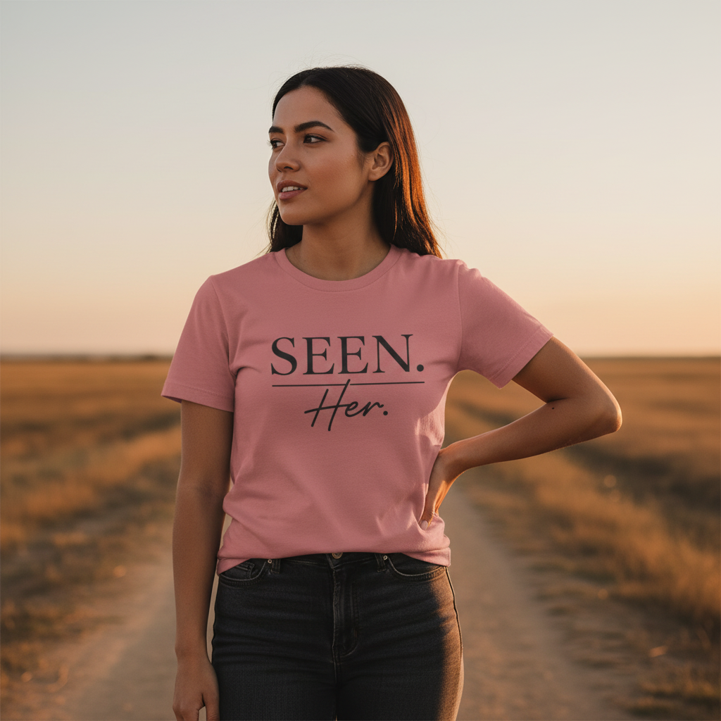 SEEN. Her. Short Sleeve Tee — Black Design