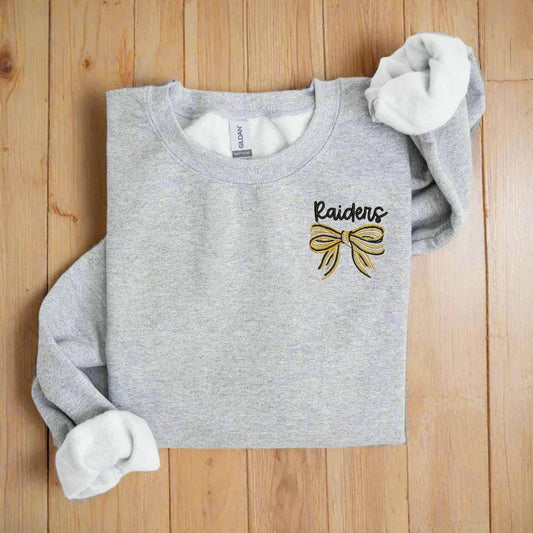 Custom Embroidered School Spirit Shirt with Bow
