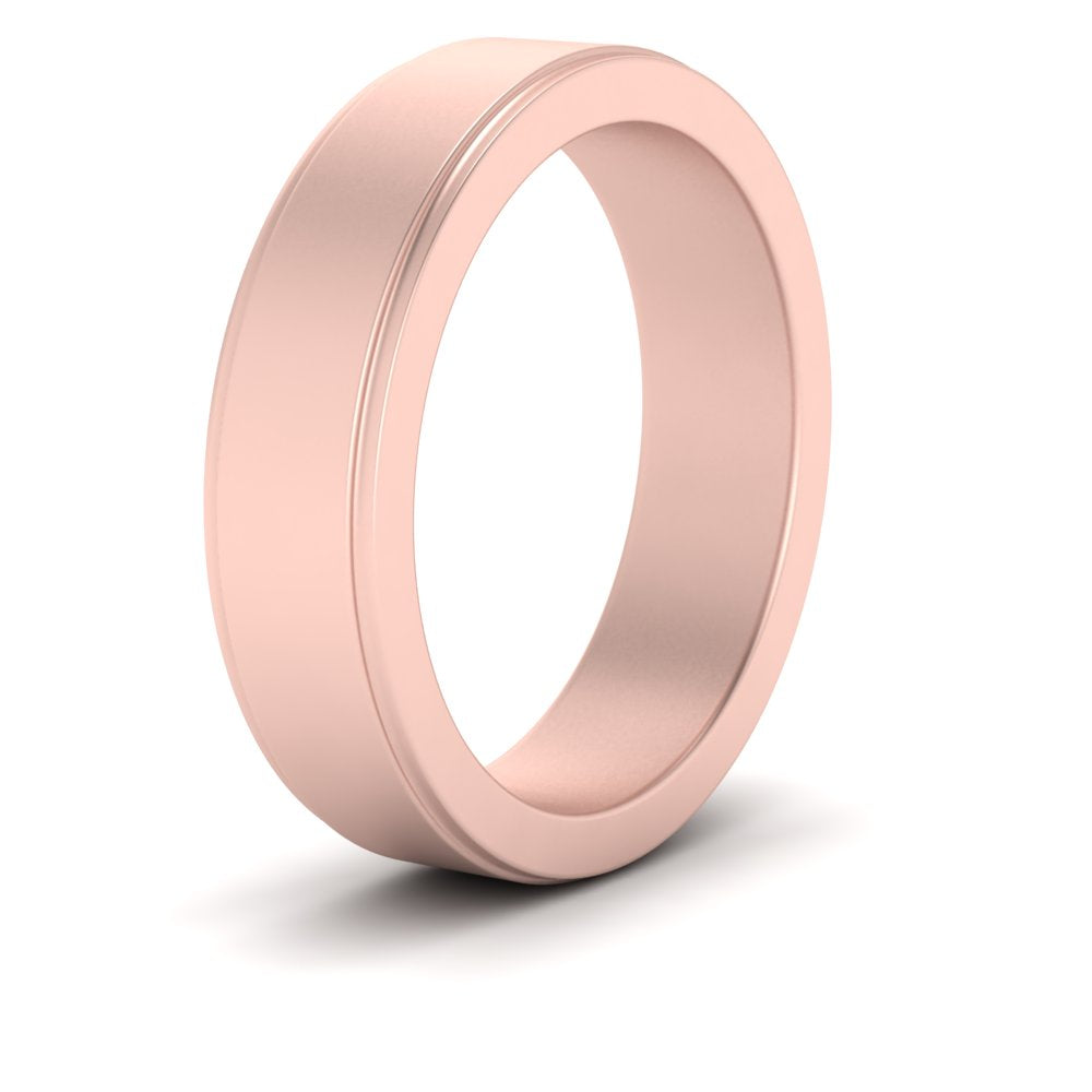 Simple Flat Wedding Band 4MM