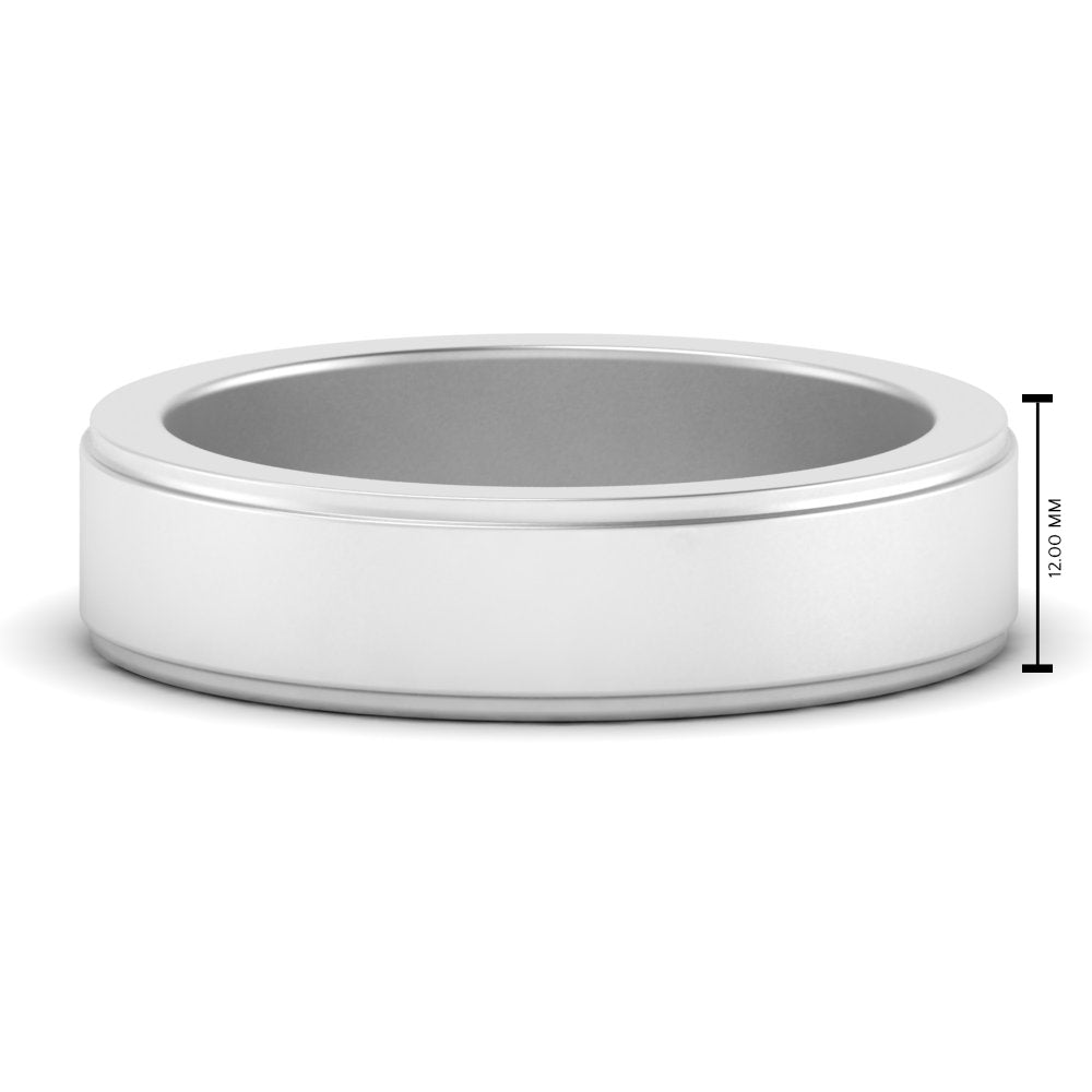 Simple Flat Wedding Band 4MM