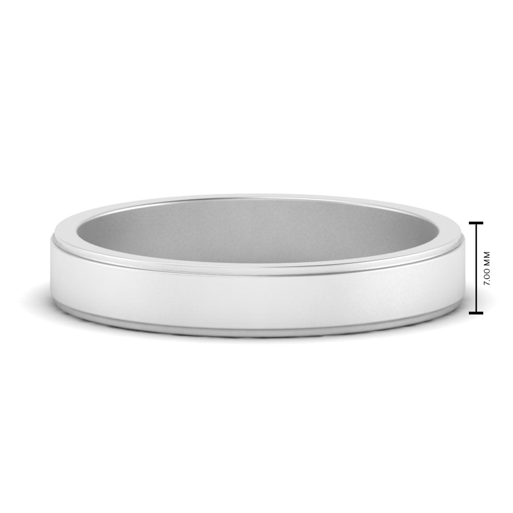 Simple Flat Wedding Band 4MM
