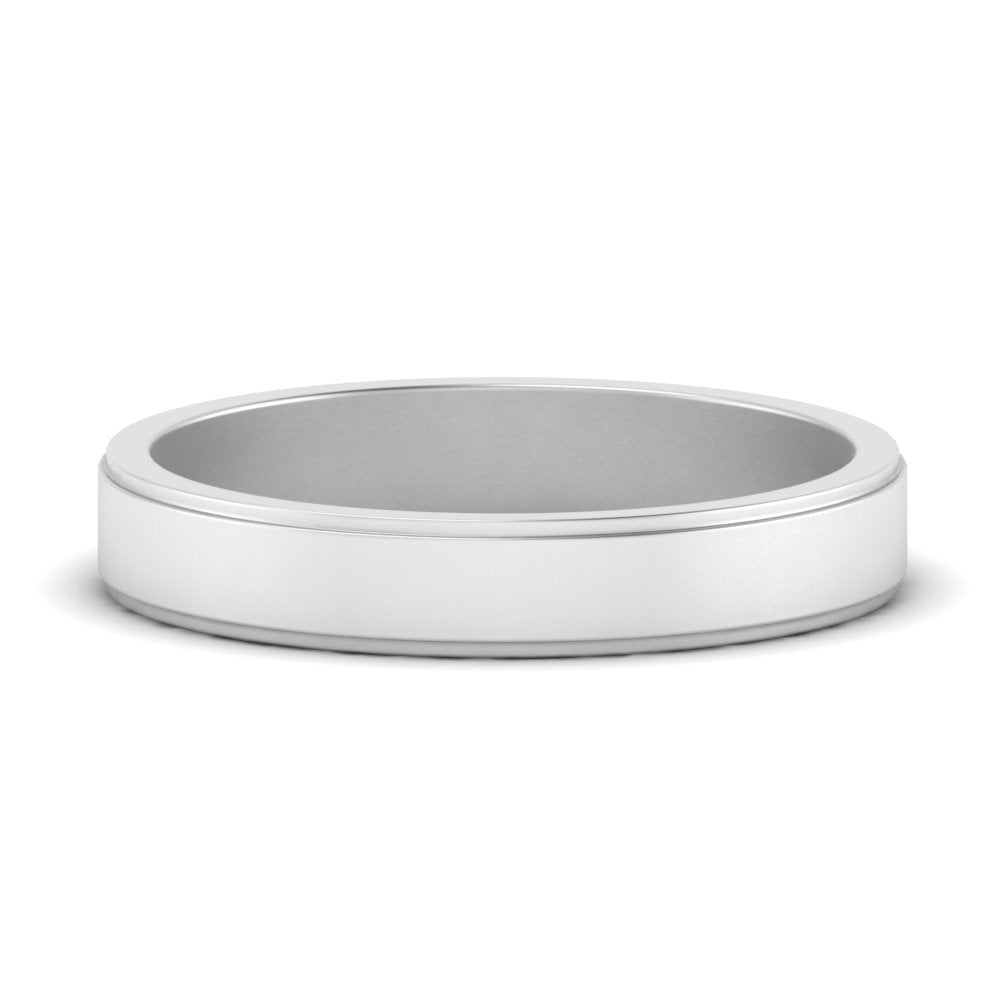 Simple Flat Wedding Band 4MM