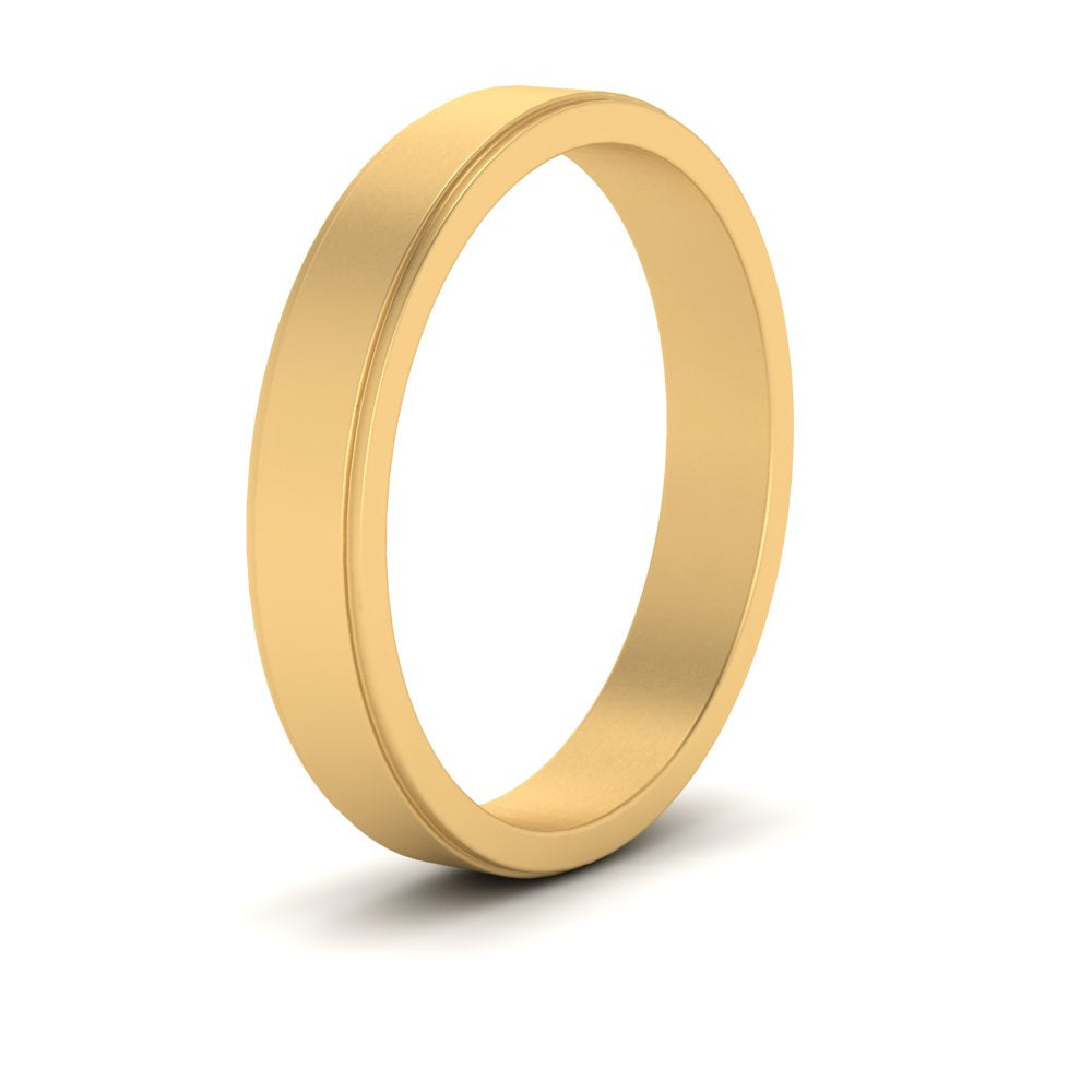 Simple Flat Wedding Band 4MM