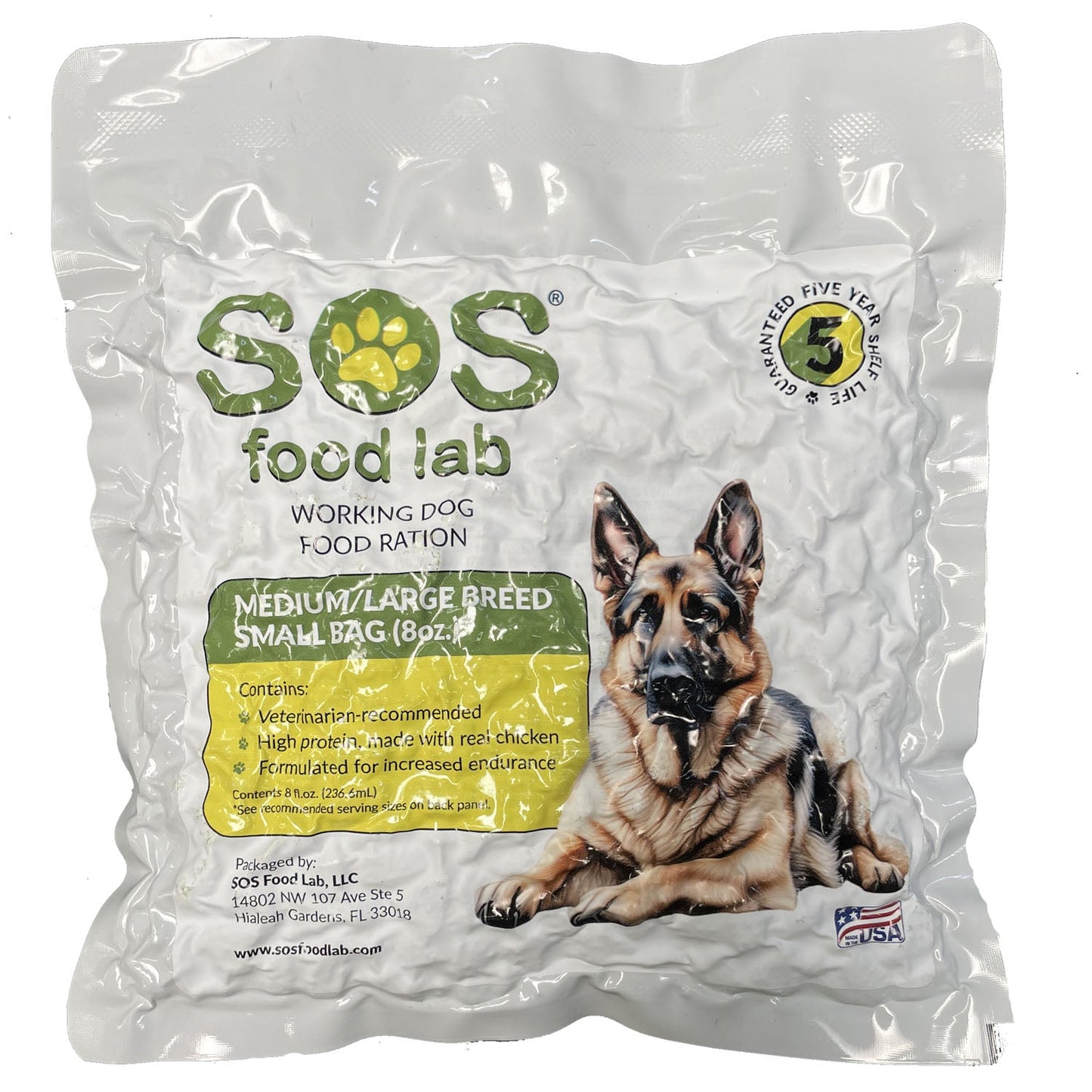 Grab and Go Pet Food Ration, Dog, 8oz Pack