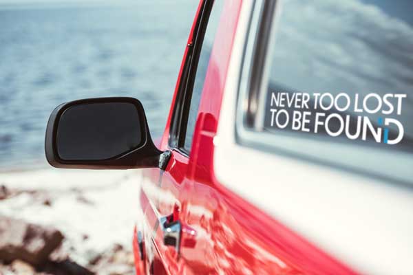 Never Too Lost To Be Found - Peel & Stick Stickers