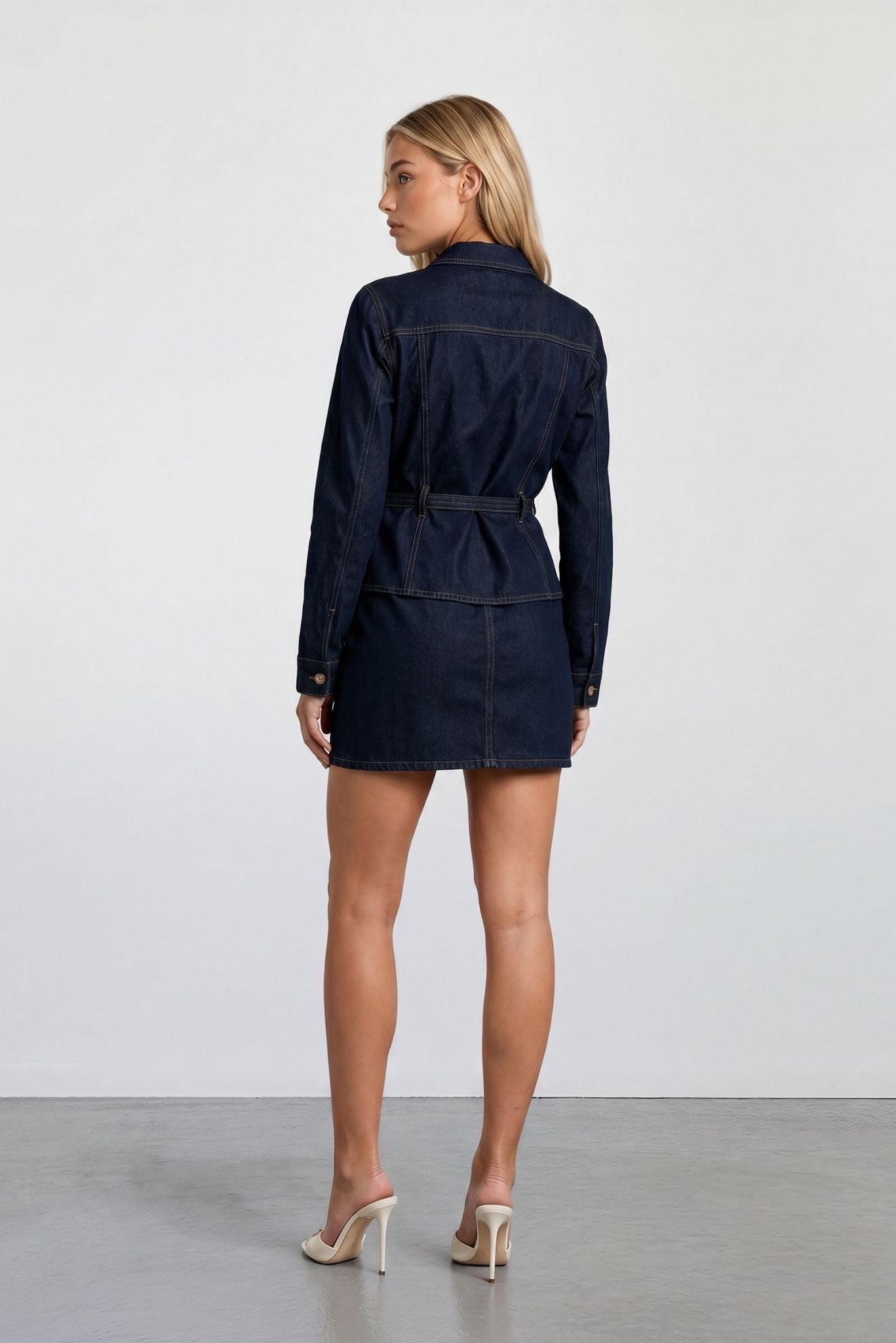 The Monaco Denim Peplum Jacket